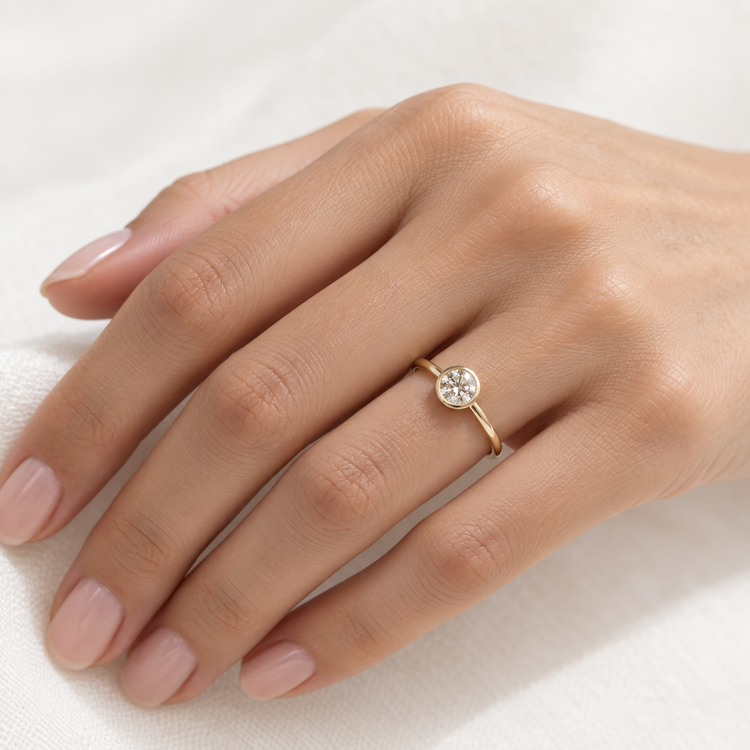 14K 0.5 Carat GIA Diamond Ring