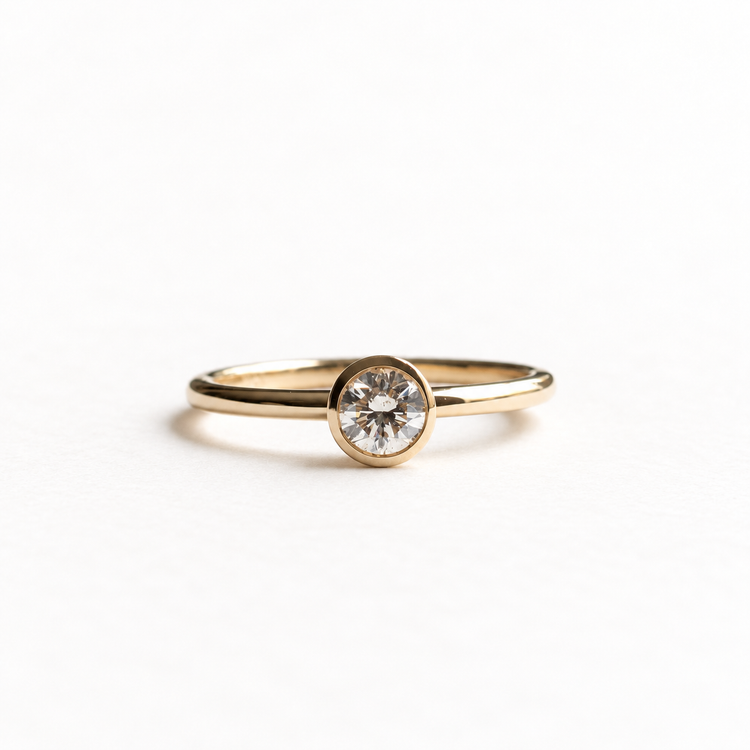 14K 0.5 Carat GIA Diamond Ring