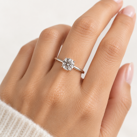 14K 1 Carat Lab Diamond Engagement Ring