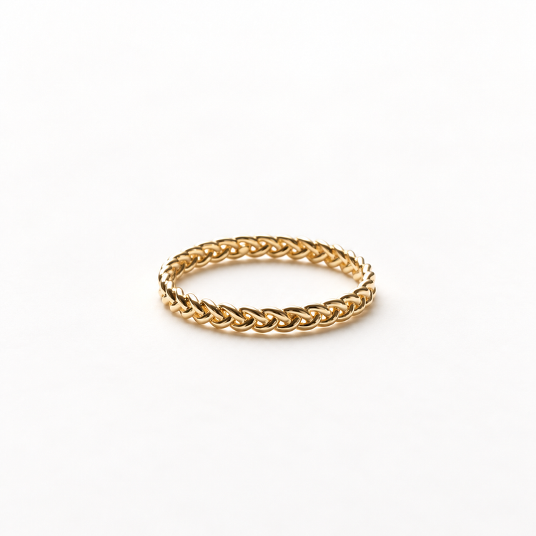 14K 2mm Link Stacker Band