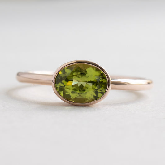 14K Rose Gold Peridot Ring
