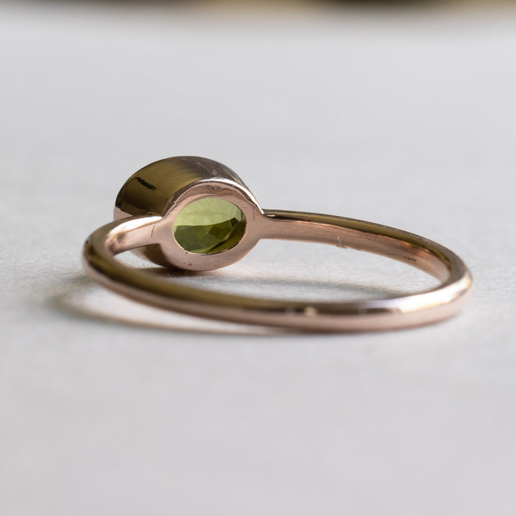 14K Rose Gold Peridot Ring