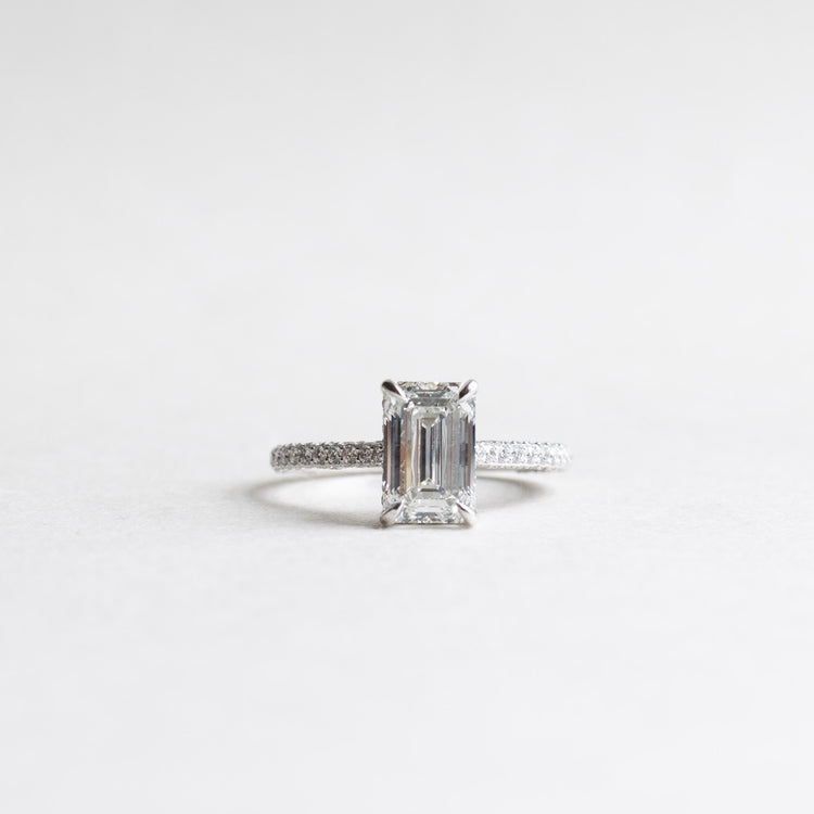 3 Carat Lab Diamond Halo Engagement Ring