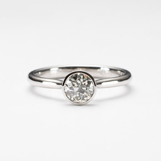 GIA Platinum 0.70 Carat Engagement Ring