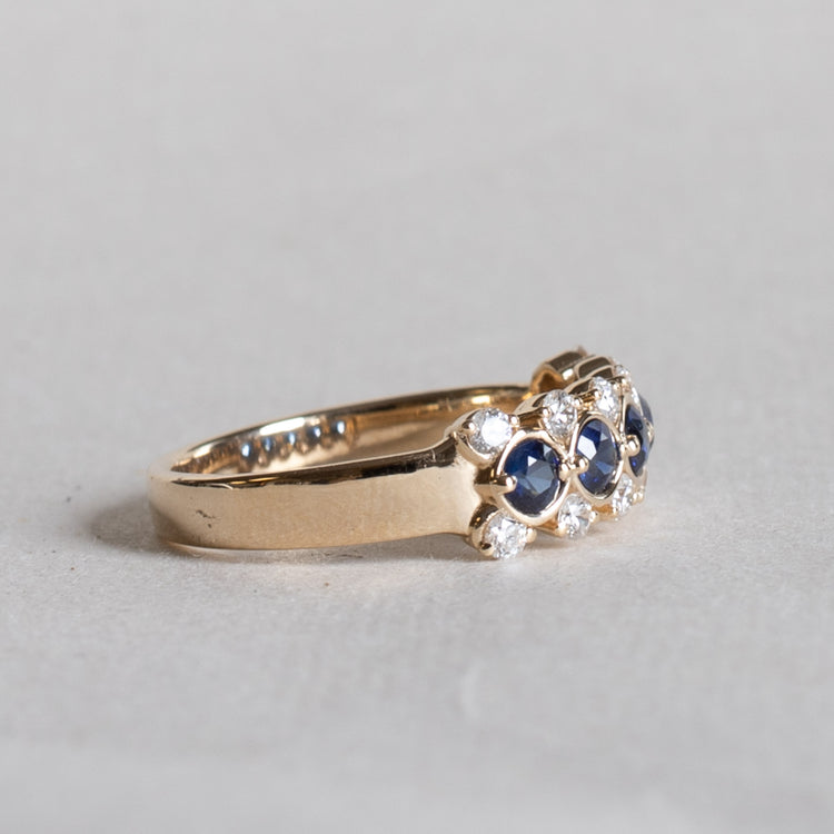 14K Gold Sapphire Band