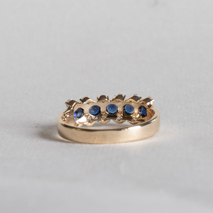 14K Gold Sapphire Band