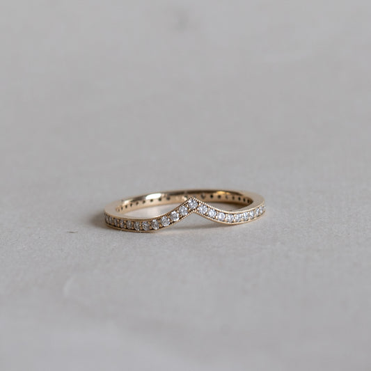 14K Gold Diamond Ring Guard