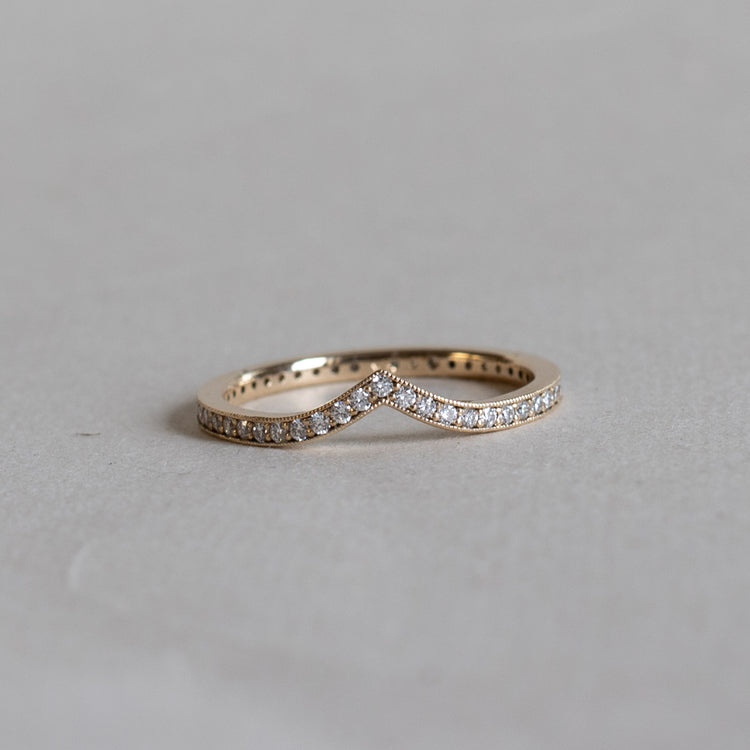 14K Gold Diamond Ring Guard