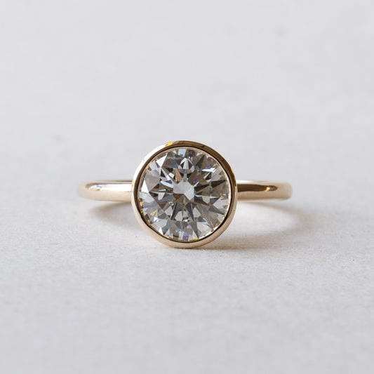 14K 2.5 Carat IGI Lab Diamond Engagement Ring