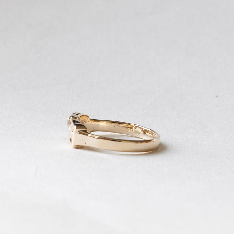 14K Chunky Birthstone Love Ring