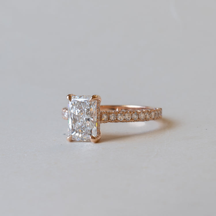 14K Yellow Gold Lab Diamond Engagement Ring