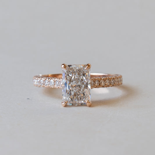 14K Yellow Gold Lab Diamond Engagement Ring