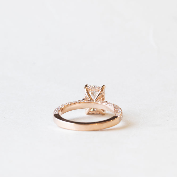 14K Yellow Gold Lab Diamond Engagement Ring
