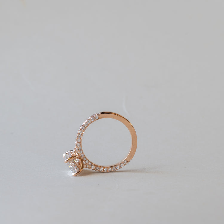 14K Yellow Gold Lab Diamond Engagement Ring
