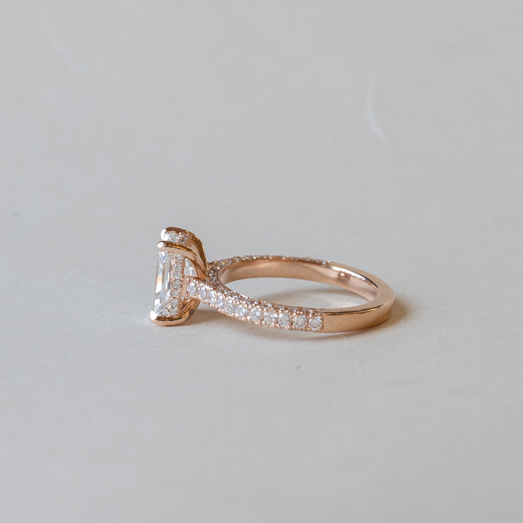 14K Yellow Gold Lab Diamond Engagement Ring