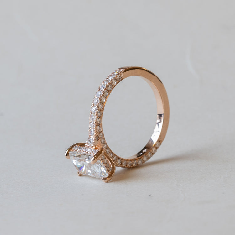 14K Yellow Gold Lab Diamond Engagement Ring
