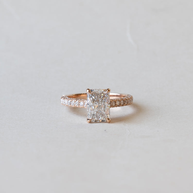14K Yellow Gold Lab Diamond Engagement Ring