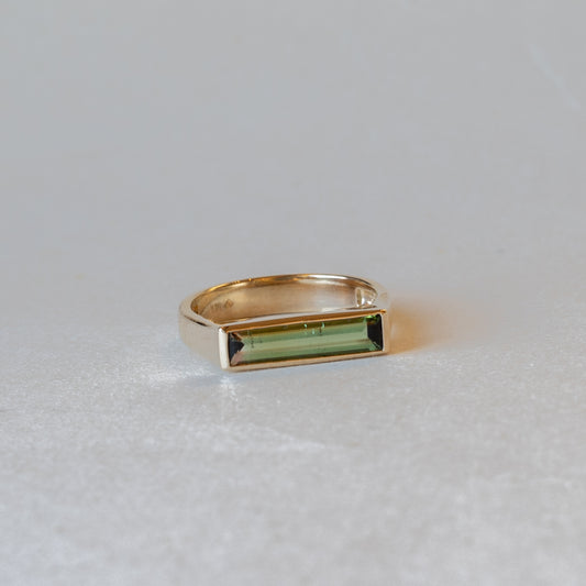 14k Yellow Gold Tourmaline Ring, Size 7