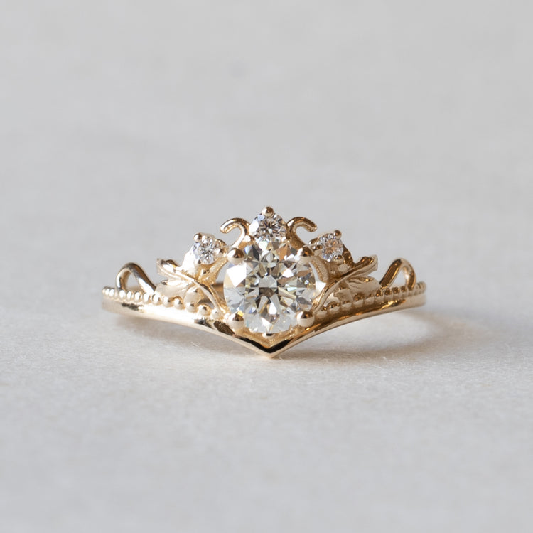 14K Natural Diamond Engagement Ring
