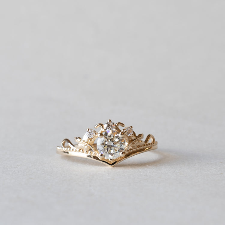 14K Natural Diamond Engagement Ring