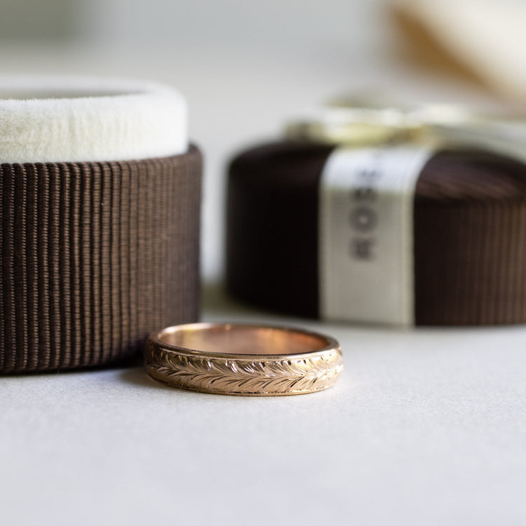 14K Rose Gold Band Size 6