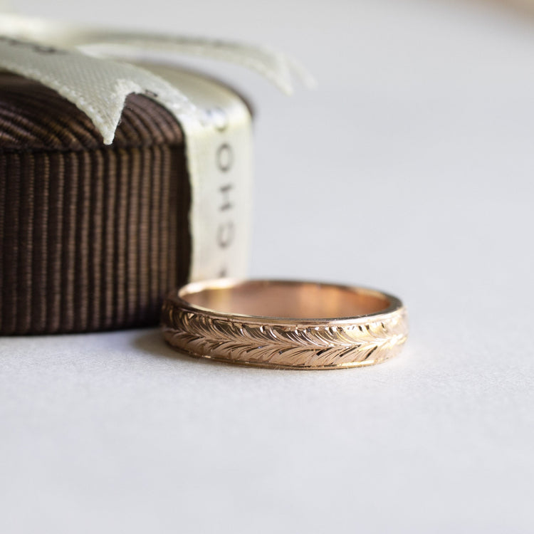 14K Rose Gold Band Size 6