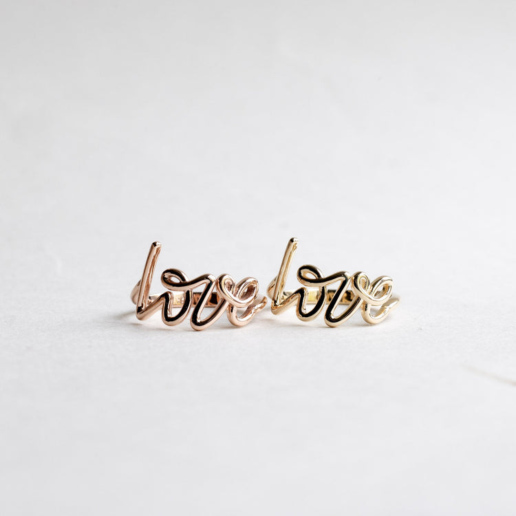 Spellout Love Ring