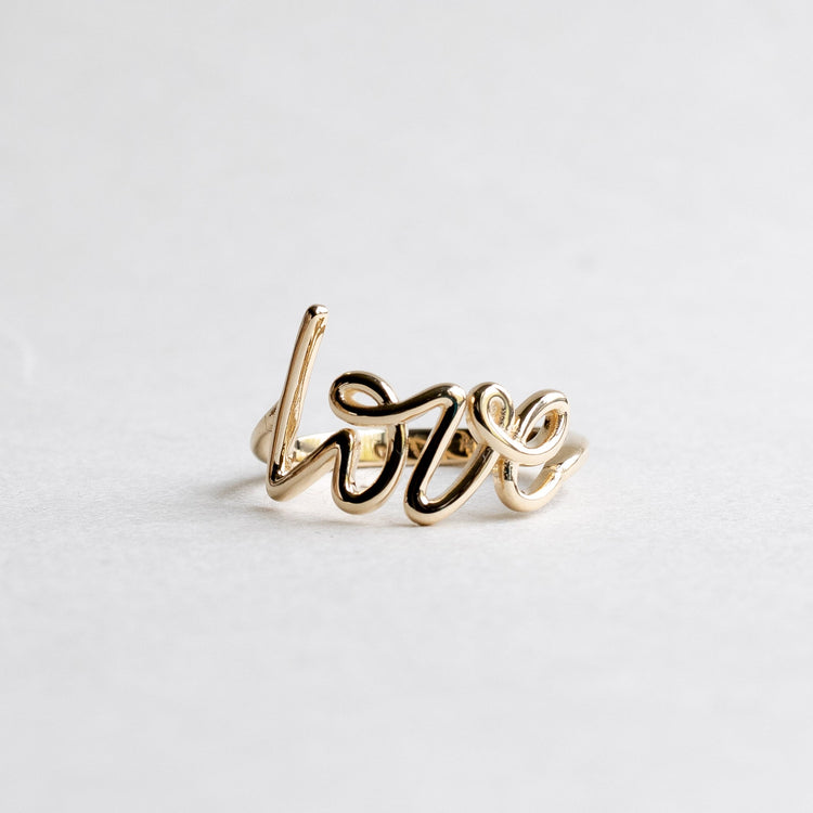 Spellout Love Ring