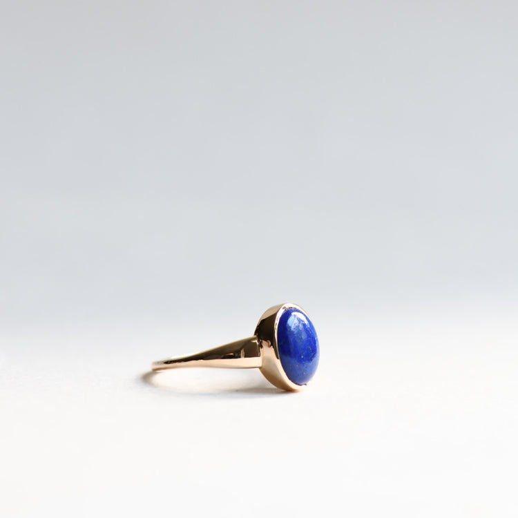 14K Blue Lapis Ring