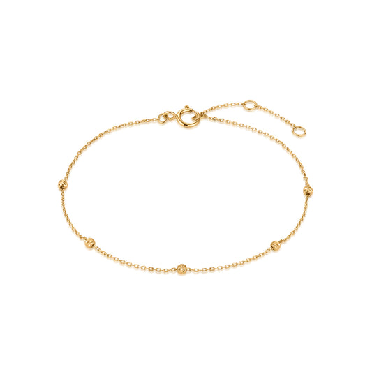 14K bead bracelet