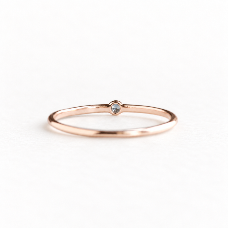 14K Rose Gold Sapphire Ring