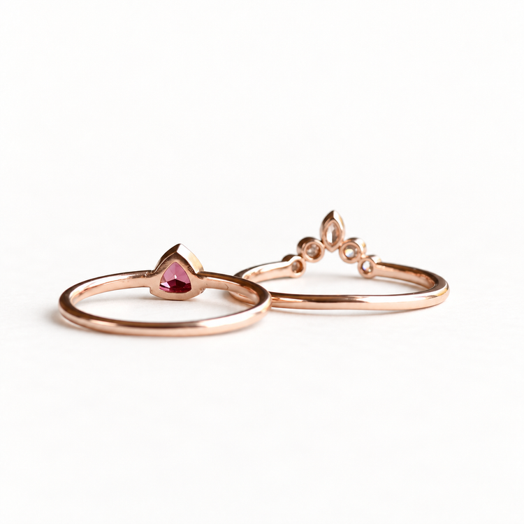 14k Tourmaline Ring Set