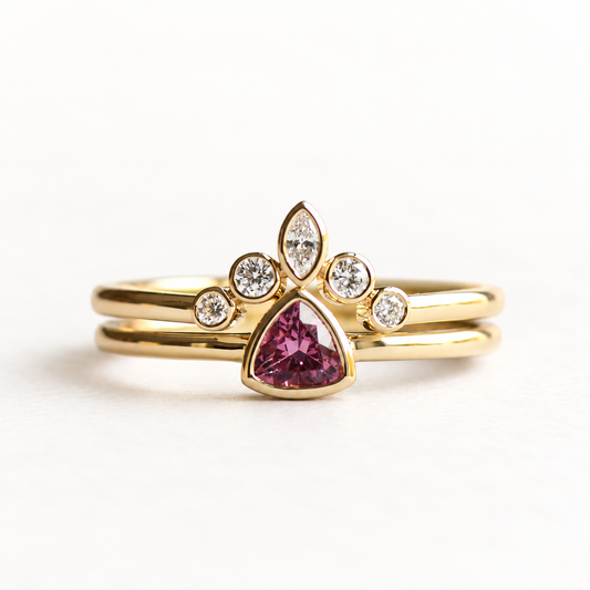 14k Tourmaline Ring Set