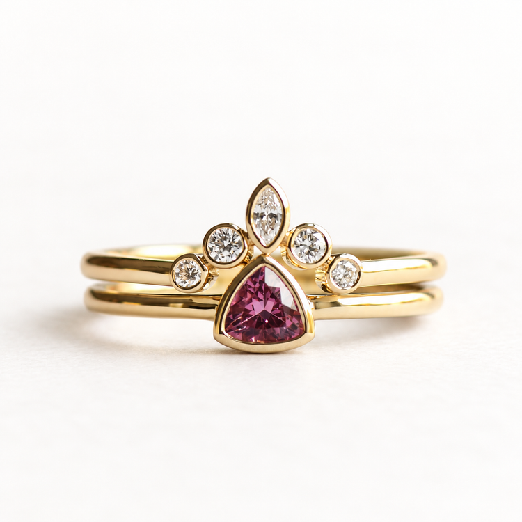 14k Tourmaline Ring Set