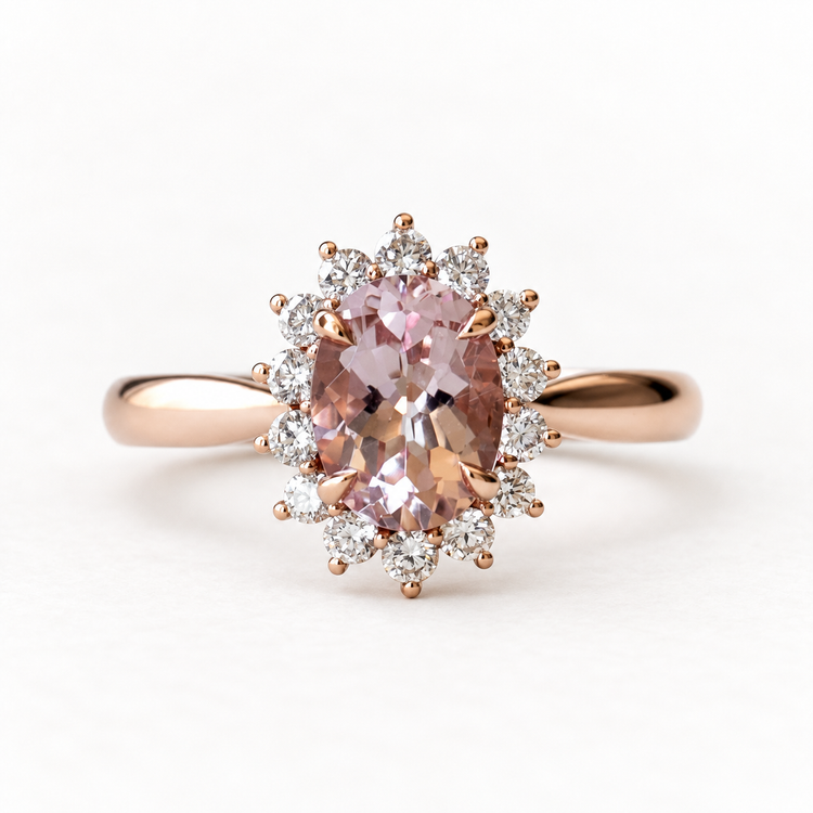 14K Pink Morganite Ring