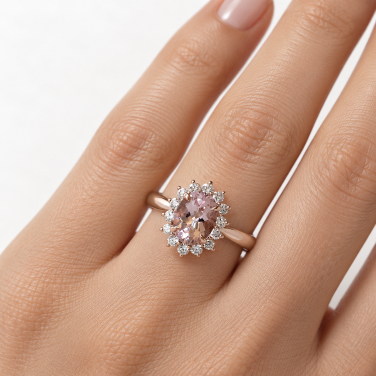 14K Pink Morganite Ring