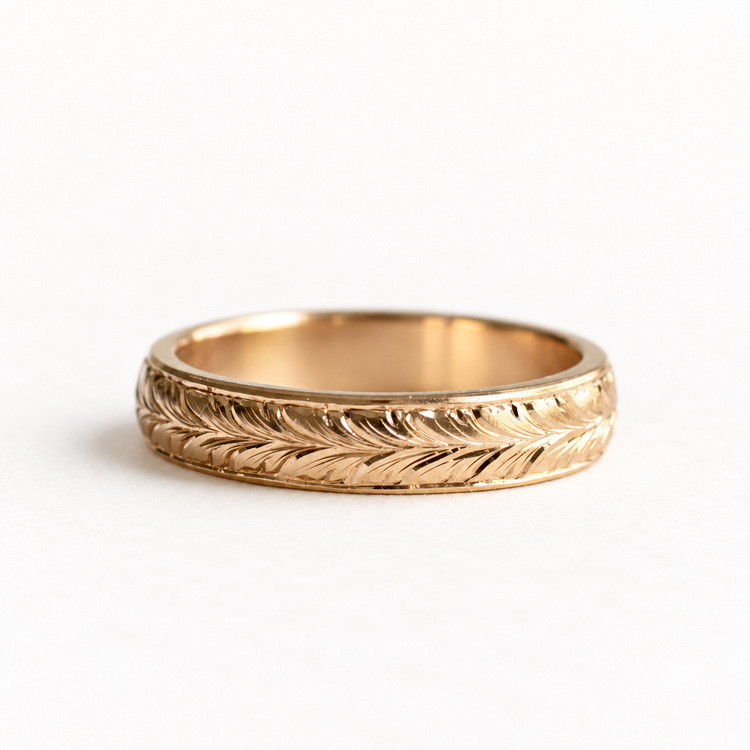 14K Rose Gold Band Size 6