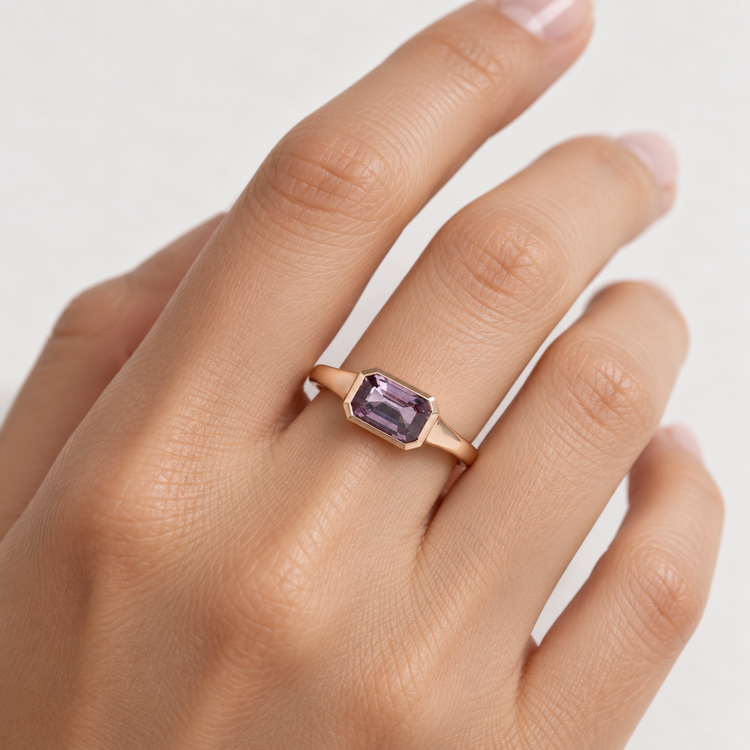 14K Pink Sapphire Ring