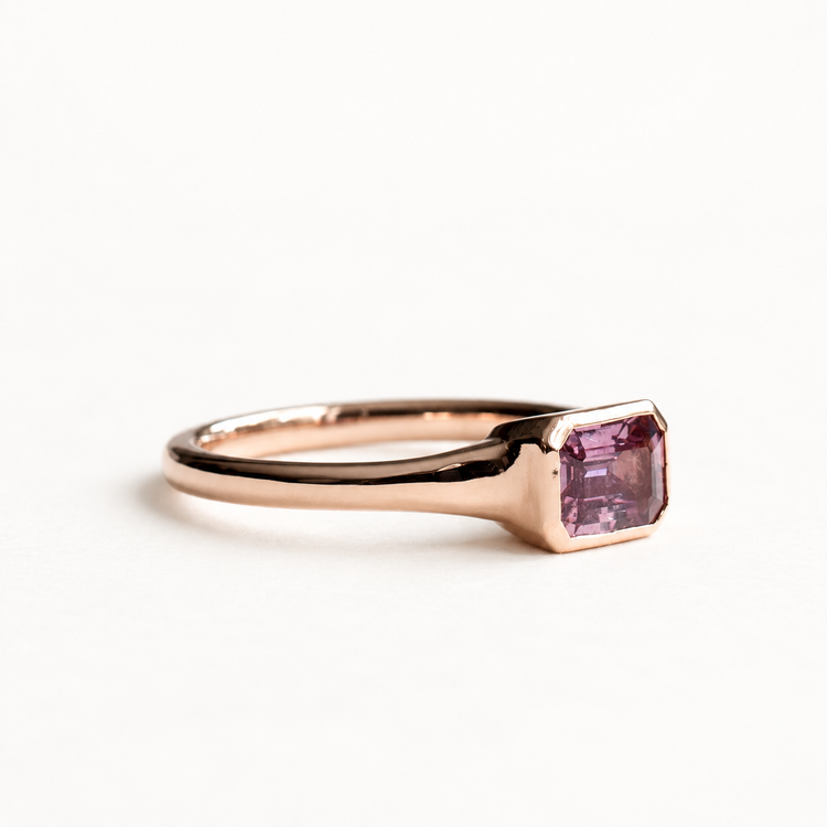 14K Pink Sapphire Ring