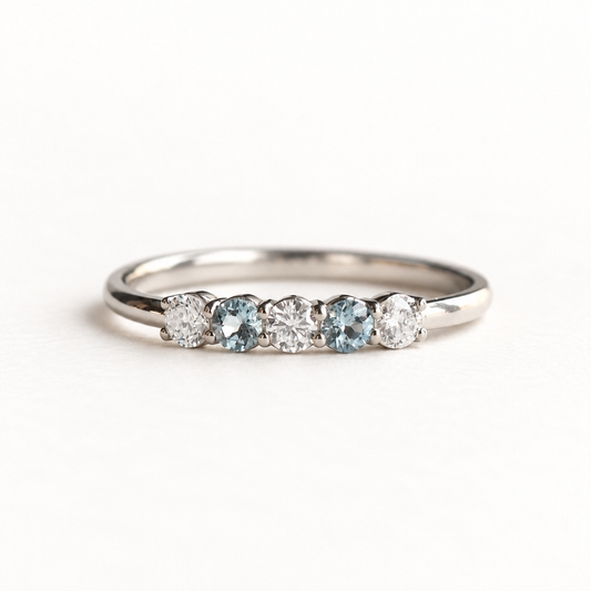 14K Five Stone Ring