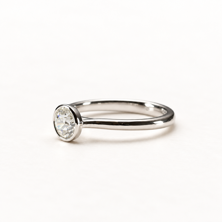 GIA Platinum 0.70 Carat Engagement Ring