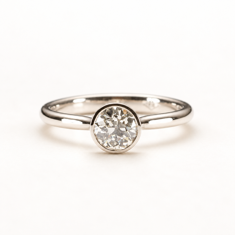 GIA Platinum 0.70 Carat Engagement Ring