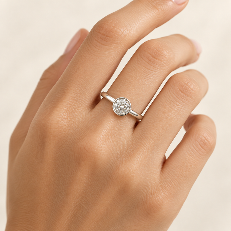 GIA Platinum 0.70 Carat Engagement Ring