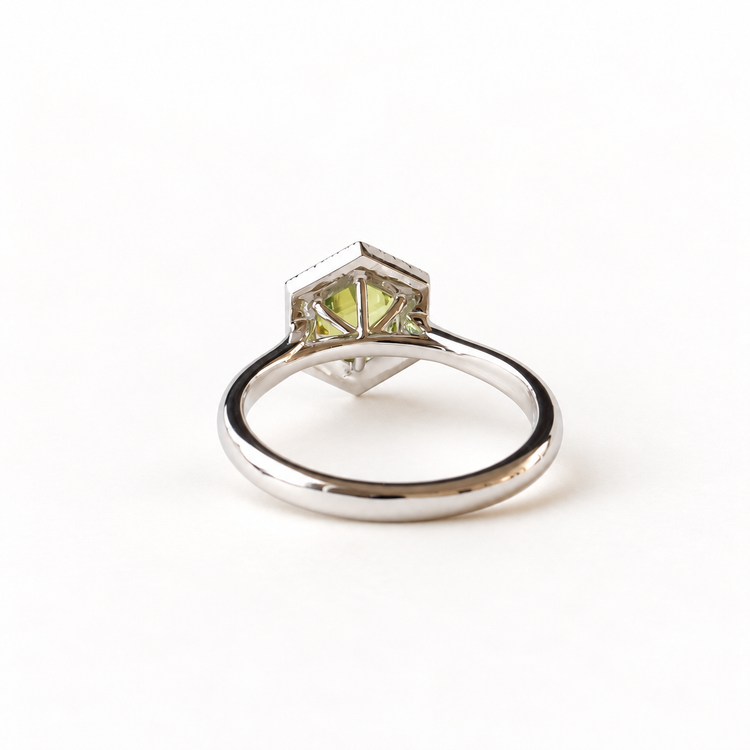 14K White Gold Australian Parti Sapphire Ring