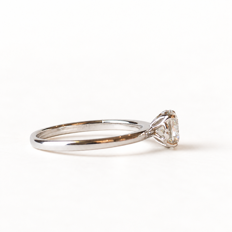 14K White Gold Solitaire 1.5 Carat Diamond Ring