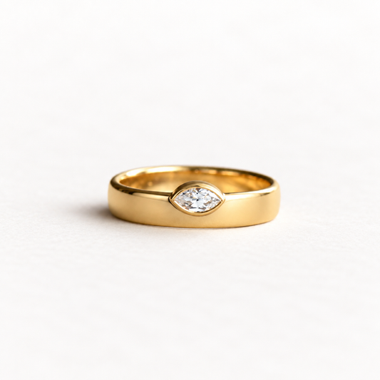 14K Marquise Lab Diamond Band