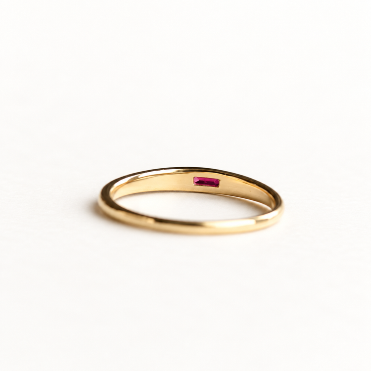 14K Baguette Ruby Ring
