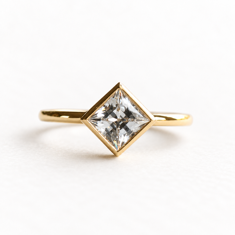 14k Princess Cut Ring