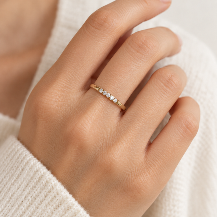 14k Diamond Band
