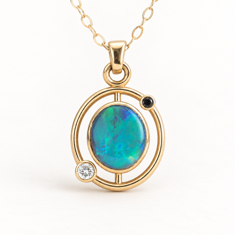 14K Australian Opal Necklace